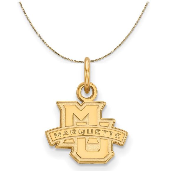 14k Yellow Gold Marquette U X-Small Logo Necklace - 22 Inch - Picture 1 of 7